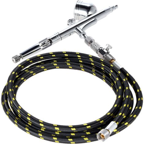 Aérographe professionnel KKmoon à alimentation par gravité avec tuyau pour peinture artistique, tatouage, modélisme et manucure (0,2 mm, 0,3 mm, 0,5 mm, 7 cc). (1/5)