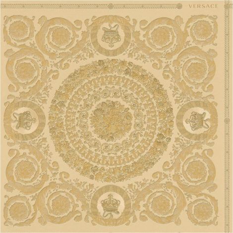 Baroque wallcovering wall Profhome 370554 non-woven wallpaper slightly textured baroque style shiny gold yellow 7.035 m2 (75 ft2) (1/5)