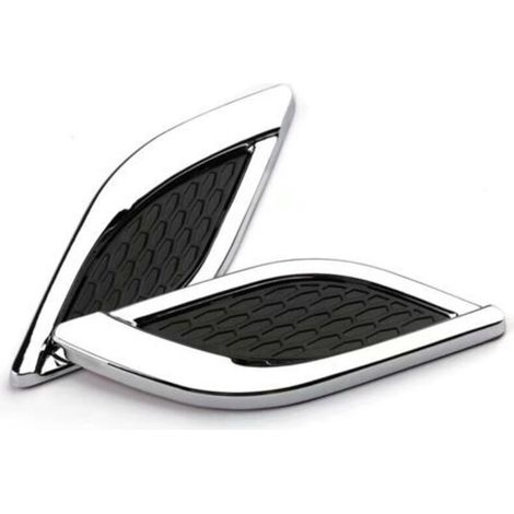 Shark Gill Simulation Air Outlet Side,Autocollant De DéCoration Fine Du Capot Moteur,Style De Voiture Modifié 3d,three pairs of decoration (1/5)
