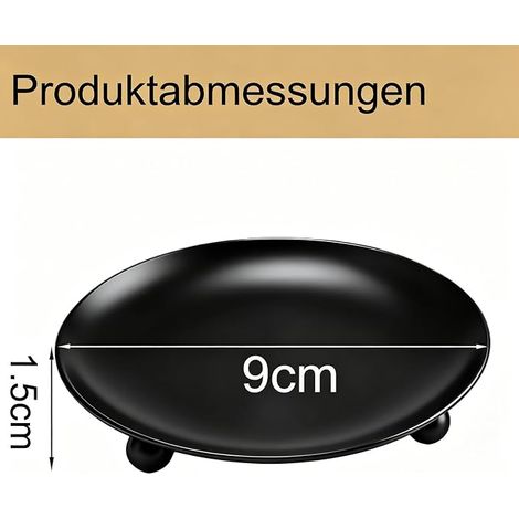 Lot bougeoirs noirs bougies piliers jusqu'à 9 cm bougeoirs décoration table mariage prière fêtes famille décoration salon noir (1/2)