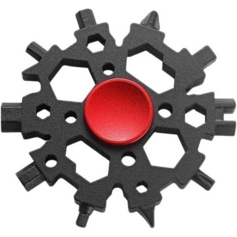 Outil Multifonctionnel de Flocon de Neige 22-En-1 en Acier au Carbone Multitool Standard de Flocon de Neige, Cadeaux de Clé de Flocon de Neige pour Les Hommes (1/5)