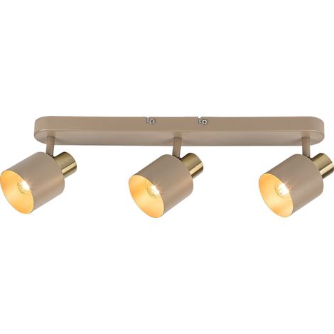 Plafonnier décoratif Tisandra Rabalux gris-beige doré 3xE14 métal (1/5)