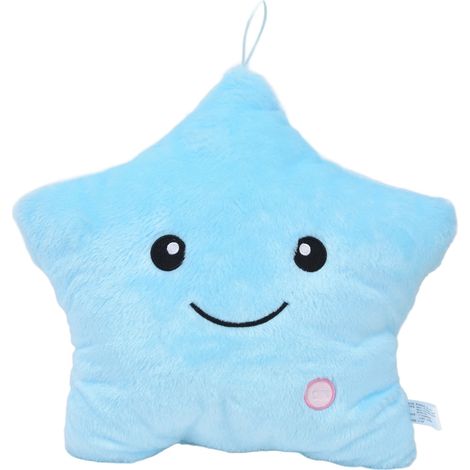 Luminous Pillow Star Shape Beautiful Color Cute Glowing Plush Throw Pillow for Party Daily Decoration