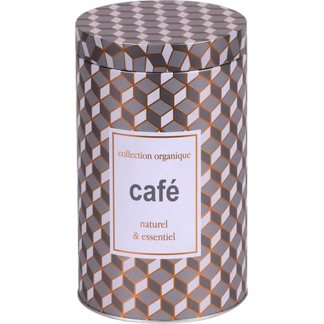 Boîte à café hermétique à motifs cubes ORGANIQUE