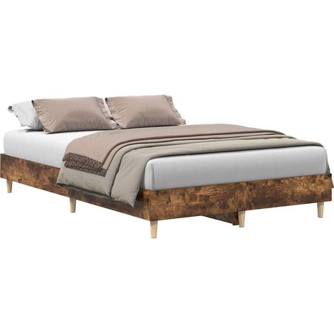 vidaXL Giroletto senza Materasso Rovere Fumo 120x190 cm in Truciolato (1/5)