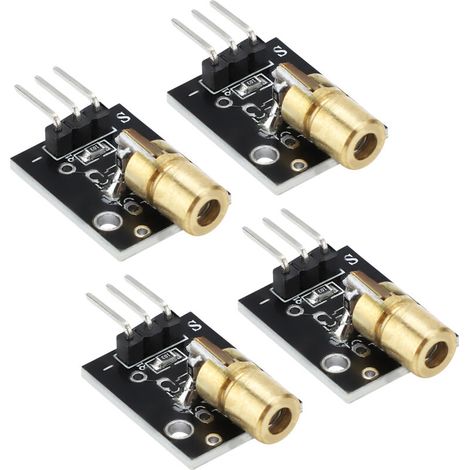 4-teiliges 5mW 650nm Rotpunktlaser-Sendermodul für Sensoren und Elektronikprojekte