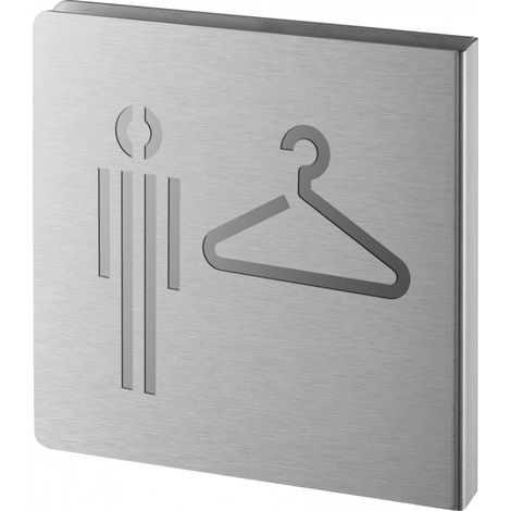 Targa segnaletica <>, acciaio inox spazzolato, 120 x 120 mm – THIRARD