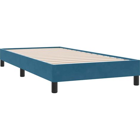 vidaXL Sommier à lattes de lit sans matelas bleu foncé 80x210 cm