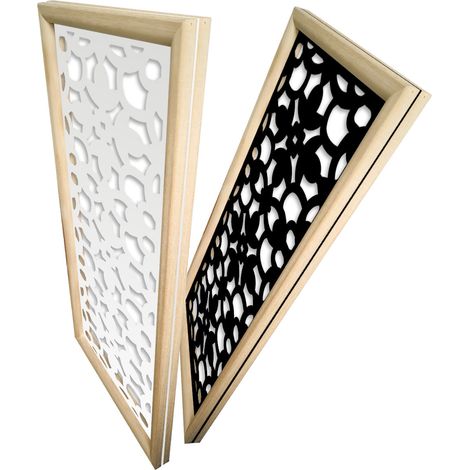 ANCHORAGE - Modules décoratifs en bois et PVC - Couleur : noir - Dimension : 47x94 cm