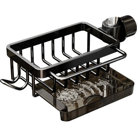 Organiseur pratique pour vaisselle de cuisine - Étagères de vidange pour robinet de salle de bain et savon amovible (1/4)