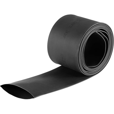 Gaine Thermorétractable 40mm Diamètre 66mm Largeur Plate 2:1 Rapport Manchon Câble Tube Rétractable 2m Noir (1/5)