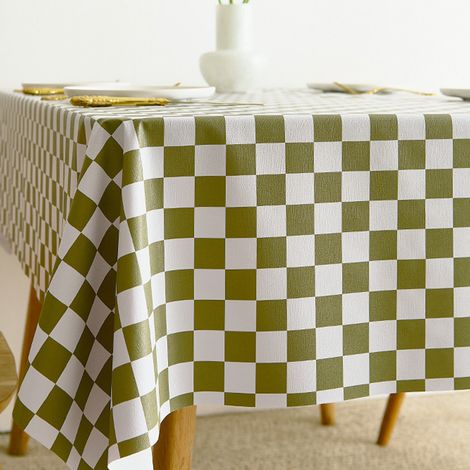Tablecloth PVC 90 x 90 cm Waterproof Oil-Proof Anti-Fouling Indoor Outdoor Use 1 Piece (1/5)