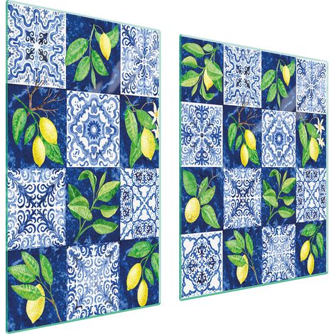 Assiette en verre et planche à découper mosaïque 100x52 (1/5)