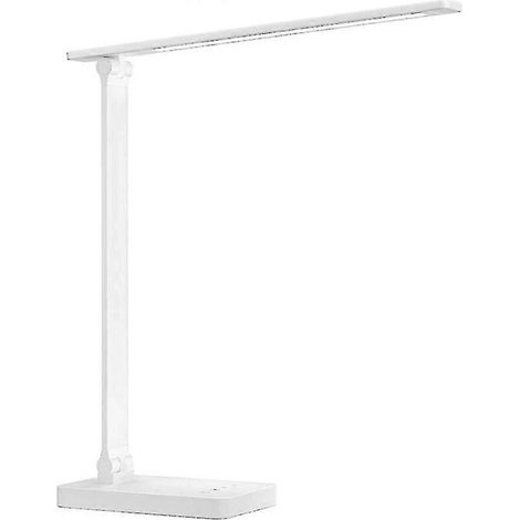 Lampe de bureau Lepro, lampe de table LED 550 lm, 3 couleurs et 5 niveaux de luminosité réglables, lumière du jour 3000K-6500K, protection des yeux, lampe de chevet (1/5)