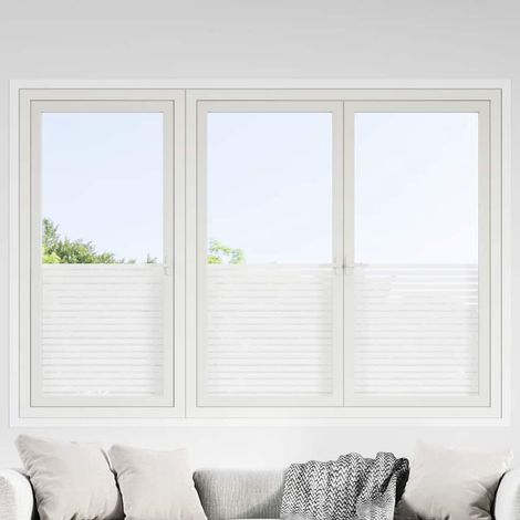 Láminas de Ventana Esmerilada Películas 2 uds PVC patrón de rayas vidaXL