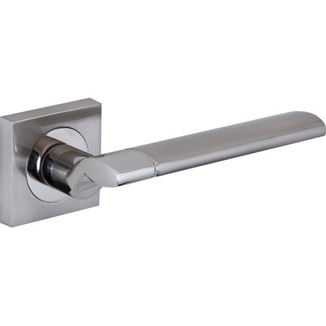 Manilla aluminio roseta cuadrada níquel Macha puerta interior paso (1/5)