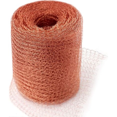Promotion Grillage Anti Rongeur de Haute Qualité, 100% Cuivre Anti Limace Escargot Souris Rat Oiseaux Nematodes , Filet de Cuivre Tricot pour l'intérieur, Le Jardin(6 Mètres) (1/4)