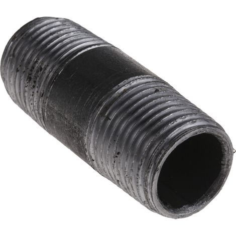 Mamelon BSPT 1/2" mâle x BSPT 1/2" mâle, Noir ( Prix pour Paquet de 5 ) (1/2)