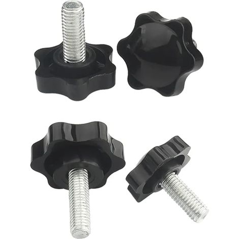 Satz mit 4 M6x30-mm-Sternkopfschrauben – Kohlenstoffstahl – Drehbefestigung – für Industriemaschinen und -anlagen – Durchmesser 32 mm (1/5)