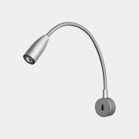 LEDS C4 - Luz de lectura Bed Round LED 3.5 Blanco cálido - 3000K ON-OFF Níquel satinado 115lm