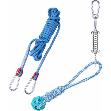 Laisse Élastique À Ressort - 5 M - Pour Chiens Extérieur - Absorption Chocs - 1 Pièce (1/3)