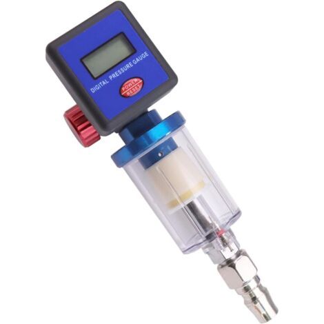 PA Luftkompressor – Tester mit Manometer – geeignet für Spritzpistolen – 1/4-Zoll-Gewinde – Öl- und Wasserabscheider (1/5)