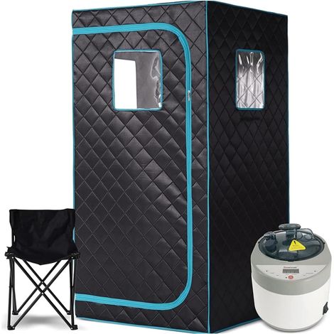 Kit de sauna portatif Sauna à vapeur domestique, machine bénéfique for la peau 4,0 L, bain amincissant, spa, santé, joint simple, cadre en acier, tente de sauna Tente de sauna personnelle pour spa à d (1/5)