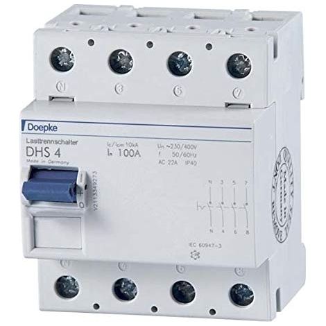DOEPKE INTERRUPTEUR PRINCIPAL DHS4-63 INTERRUPTEUR POUR MODULAIRE 4014712129764 9900007