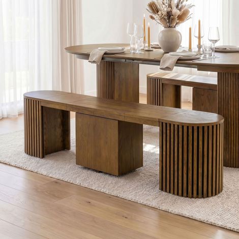 Banc extensible 70-200x40x45 cm décor chêne brun