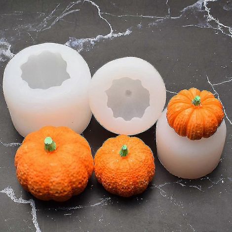 Moule à savon citrouille d'Halloween, moule en silicone pour mousse, chocolat et décoration de gâteau - moyen (1/2)