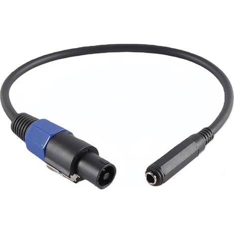 Speakon-auf-6,35-mm-Klinken-Lautsprecherkabel – 1 Stück – Kupfer – Mono TS – DJ-PA-Studio – 50 cm (1/5)
