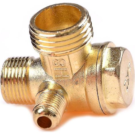 Outil de connexion de clapet anti-retour fileté mâle en laiton à 3 ports pour compresseur d'air Shytmv- (1/5)