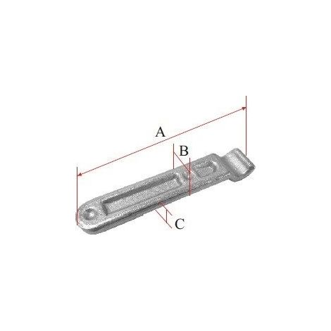 CARTOLA UÑA FIJA PEQUEÑA 107187 ZINC U-4