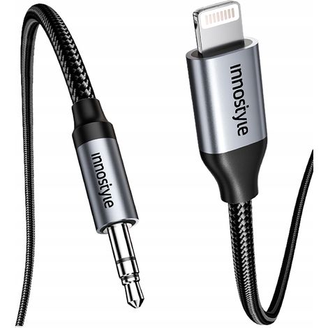 Cavo AUX INNOSTYLE per iPhone con adattatore Lightning Mini Jack, 1 m