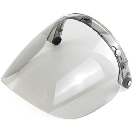 QORVA-Visière de casque ouvert pour moto, lentille à bulles, 3 boutons-pression (1/4)
