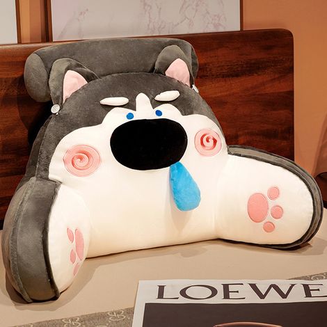 paquete: almohada para el respaldo de la cama, almohada lumbar suave, con funda de almohada lavable, con reposabrazos, adecuada para sentarse, relajarse, mirar televisión, jugar o conducir en la cama 