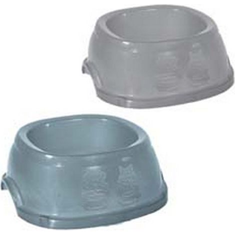 6PZ CIOTOLA IN PLASTICA PER ANIMALI DOMESTICI  - cm.19x19x7h. - lt.0,6