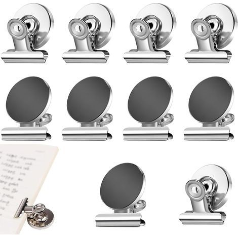 10PCS Magnetic Clip, Fridge Magnetic Clip, Fridge Magnet Clip, 31mm Fridge Magnet Clip, Magnetic Clips for Fridge, Magnetic Fridge Clip for Office, School, Magnetic Board and Refrigerator (1/5)