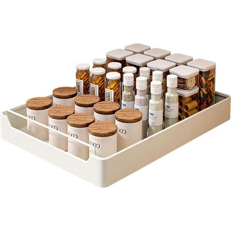 Cassetto scorrevole estensibile per cucina – 30 cm – ideale per riporre oggetti nei pensili, facile da installare e ultra resistente