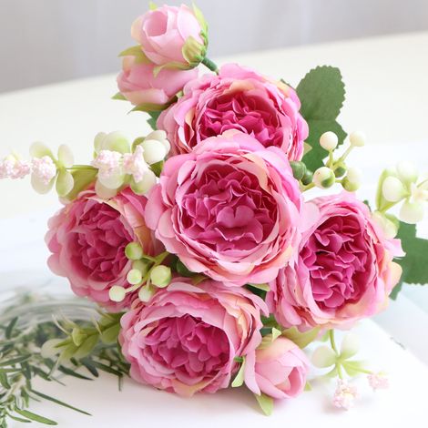 3 bouquets de fleurs artificielles d'extérieur résistantes aux UV-AquaForge (1/5)