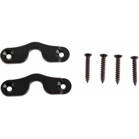 Kit de reparación de montaje de visera parasol de aleación de aluminio anodizado negro para Jeep Wrangler JK JL JLU (1/5)