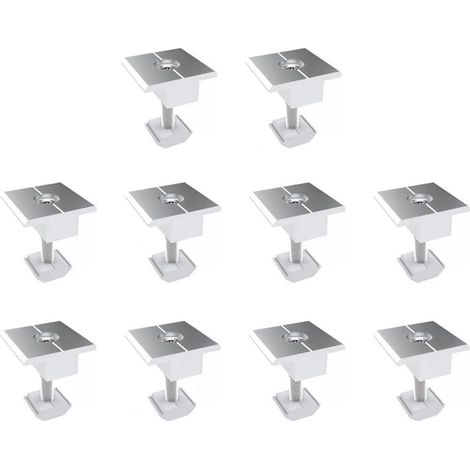 10er-Pack verstellbare Solarmodulklemmen – Photovoltaik-Montagehalterung für Solaranlagen – 30 mm – Einfache Montage und Handhabung (1/5)