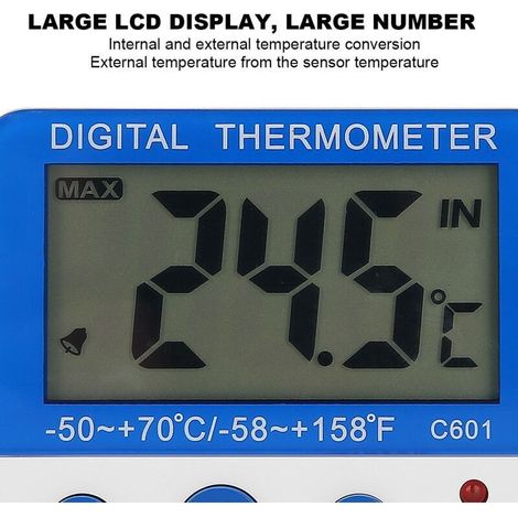 Alarme de congélateur. thermomètre de congélateur à affichage LCD numérique électronique pratique pour congélateur pour aquarium pour réfrigérateur pour ferme d\'élevage (1/5)