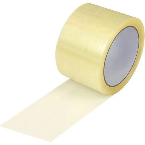 Klebeband Breite 75mm, Länge 66m, Stärke 45µ PP transparent Hotmelt-Kleber