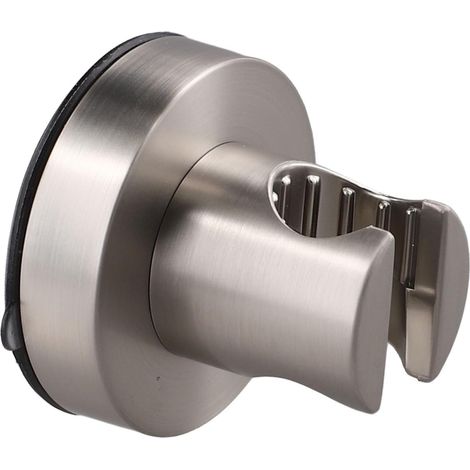 Support de pommeau de douche à ventouse, fixation murale sans perçage, support pour pommeau de douche à main, angle réglable, forte aspiration pour carrelage, verre, marbre, chrome brossé (1/5)