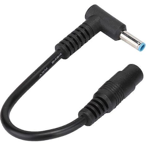 Câble adaptateur flexible HP 5,5 x 2,5 mm femelle vers 4,5 x 3,0 mm mâle petit port avec broches. (1/3)