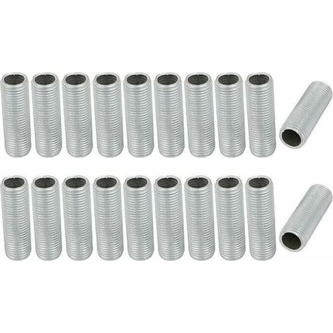 Embout de tube de lampe, filetage M10, longueur 30 mm, tige filetée creuse à montage en surface pour luminaires, pièces de rechange pour lampes, accessoires d'éclairage, lot de 20 (1/4)