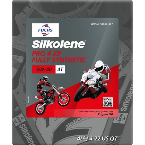 Aceite de motor Silkolene Fuchs 100% sintético éster Pro 4 XP 5W40 4L