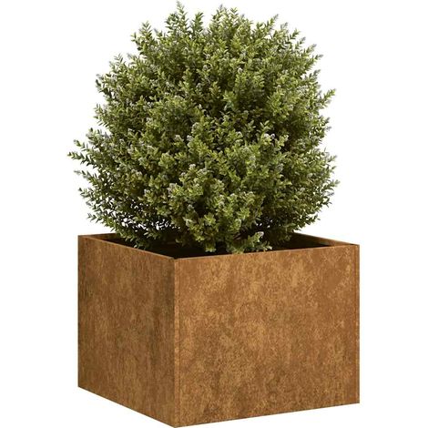 Jardinera oxidada acero corten 40x40x30 cm vidaXL (1/5)