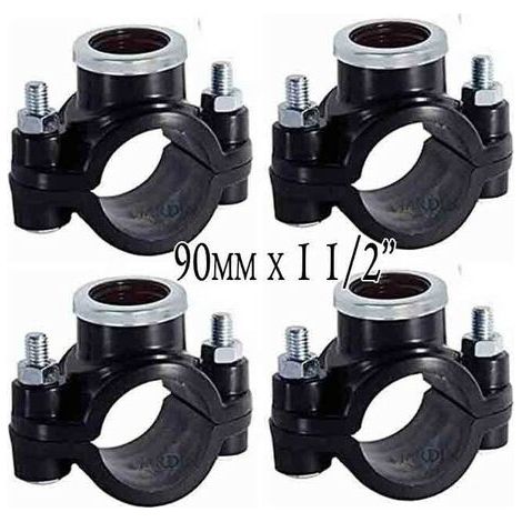 Set di 4 Presa a staffa per irrigazione 90mm x 1 1/2'' Utilizzato per l'installazione di elementi di irrigazione (1/3)
